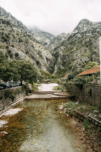 Imagens Pontos Vista Montenegro Panorama Noite Kotor Montanha — Fotografia de Stock