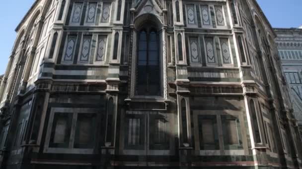 意大利寺庙的建筑特色 佛罗伦萨圣玛丽亚大教堂 — 图库视频影像