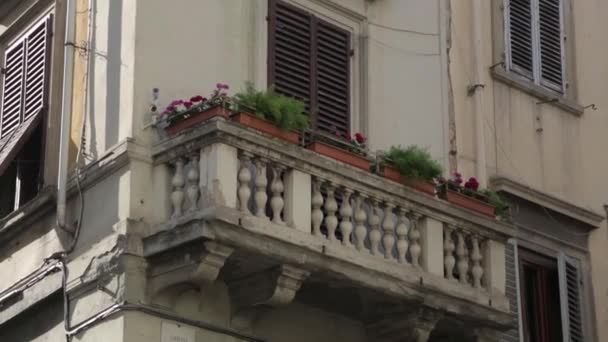 Sights Beautiful Architecture Italy Atmospheric Evening Streets Florence — Stock Video