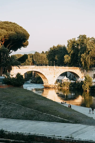 Arkitektur Och Byggnader Gamla Italien Kvällens Panorama Över Gatorna Rom — Stockfoto