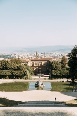 İtalya Parkı 'nın mimarisi ve panoramaları. Floransa 'daki Boboli Bahçeleri. 