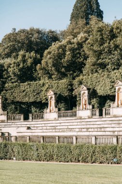 İtalya Parkı 'nın mimarisi ve panoramaları. Floransa 'daki Boboli Bahçeleri. 