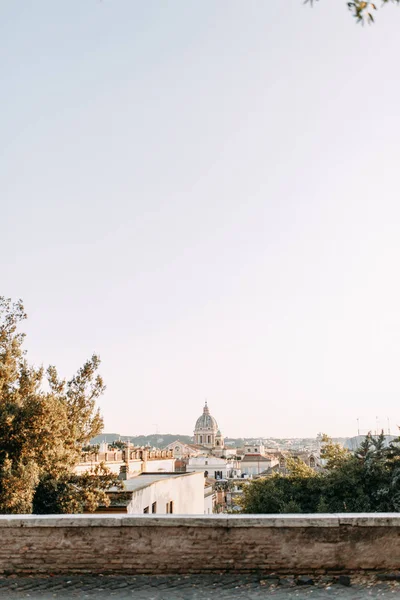 Arquitectura Panoramas Ciudad Vieja Puesta Sol Calles Roma Italia — Foto de Stock