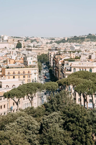 Arquitectura Panoramas Ciudad Vieja Amanecer Calles Roma Italia — Foto de Stock