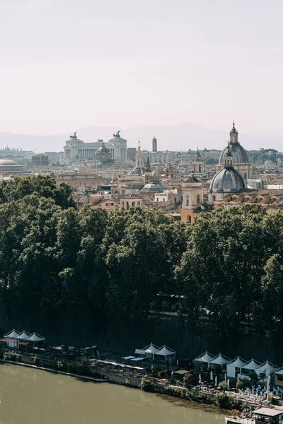 Arkitektur Och Panoraman Den Gamla Staden Gryning Och Gator Rom — Stockfoto