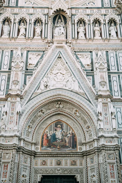 Detalhes Arquitetura Pontos Turísticos Florença Catedral Santa Maria Amanhecer — Fotografia de Stock