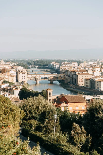 Panorama Sights Old City Morning Dawn Florence — Stock Photo, Image