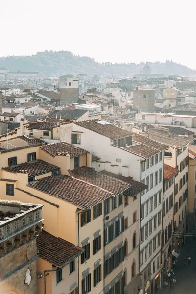 Panorama Památky Horní Pohled Ráno Úsvit Florencii — Stock fotografie