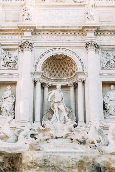 Panorama Sights Rome Trevi Fountain Dawn — Stock Photo, Image