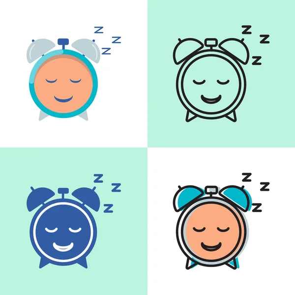 Good sleep concept icon set in flat and line style.
