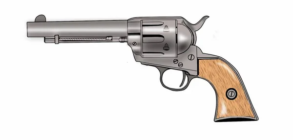 Vecchio Revolver Del Selvaggio West — Foto Stock