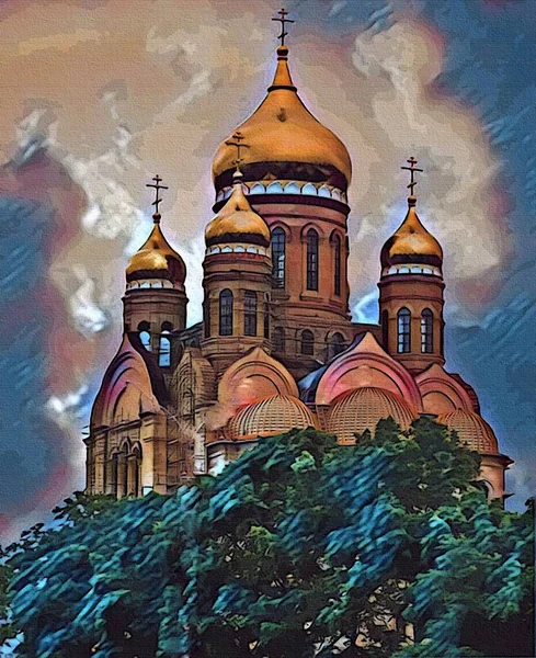 Vladivostok Templo Catedral Ortodoxa Fotos de stock libres de derechos