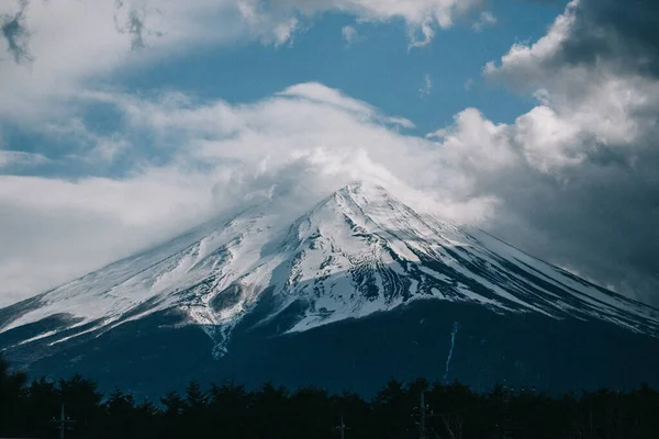 Mount Fuji in the clouds