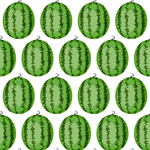 Зеленый круглый арбуз фон — стоковый вектор