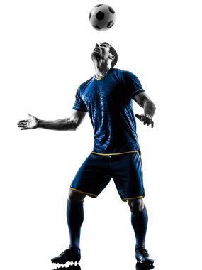 soccer player man silhouette isolated  clipart