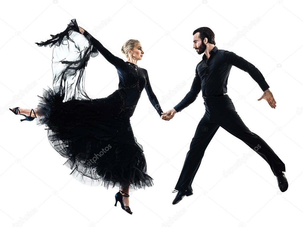man woman couple ballroom tango salsa dancer dancing silhouette 