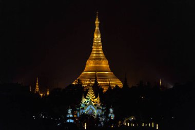 Myanmar Burma Shwedagon Pagoda Yangon Rangoon'da altın stupa
