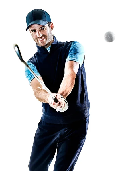 男子高尔夫球高尔夫球孤立与背景 — 图库照片