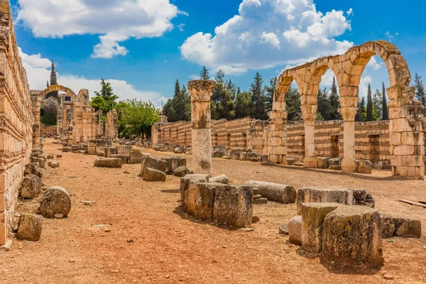 Az Umayyad Aanjar Anjar Beeka Libanon romjai — Stock Fotó