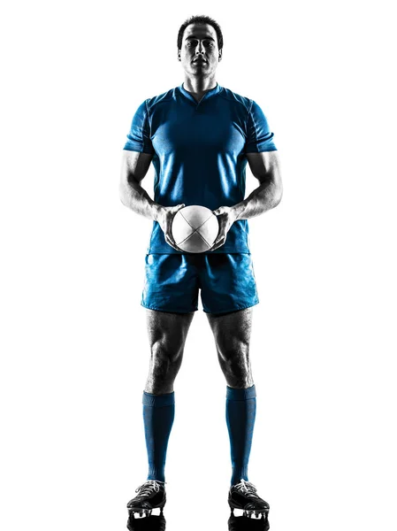 Rugby uomo giocatore silhouette isolato — Foto Stock