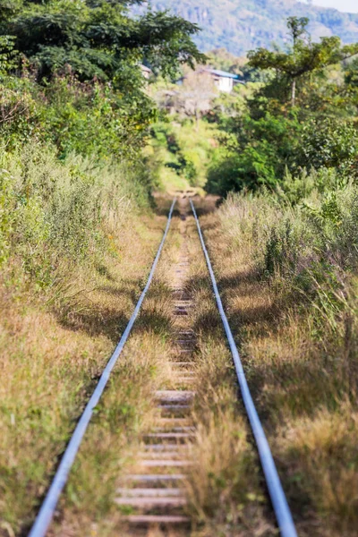 Railroad track Kalaw Shan state Myanmar — Stock Photo, Image