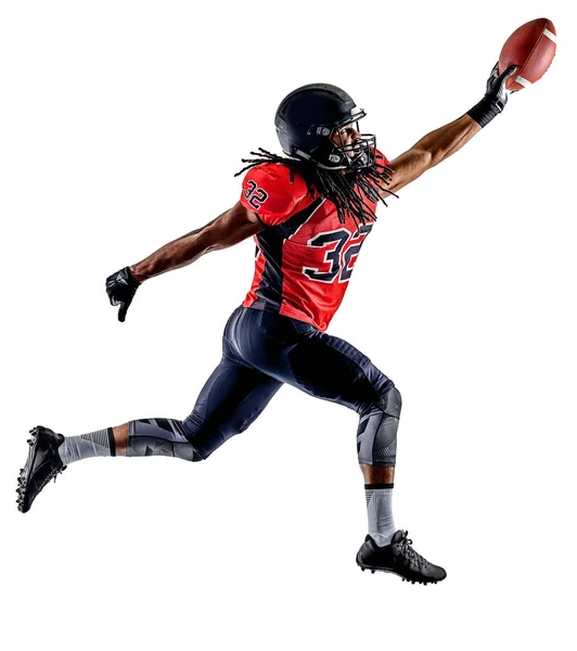 Americano jogador de futebol homem isolado — Fotografia de Stock