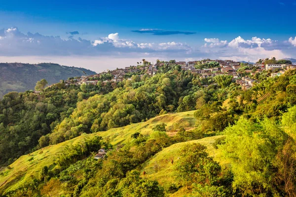 Paesaggio urbano di Salamina Skyline Caldas Colombia Colombia Caldas — Foto Stock