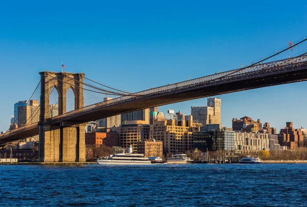 Brooklyn Bridge Manhattan Landmarks New York City EUA — Fotografia de Stock