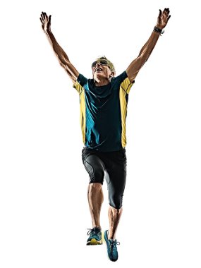 komuta sizde Runner koşucu koşu siluet çalıştıran wh izole