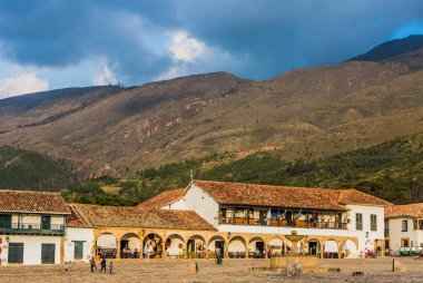 Plaza Belediye Başkanı Villa de Leyva Boyaca Kolombiya