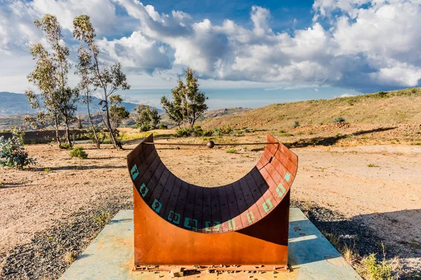 Sundial Patio De Brujas Raquira Boyaca Colombia — Stockfoto