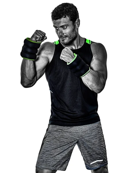 Fitness man cardio boxing exercícios isolados Imagens De Bancos De Imagens Sem Royalties