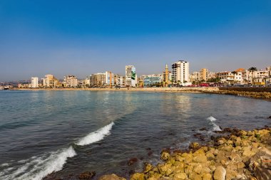Sidon Saida skyline cityscape waterfront South Lebanon clipart