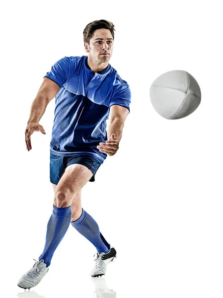 Rugby speler man geïsoleerd — Stockfoto