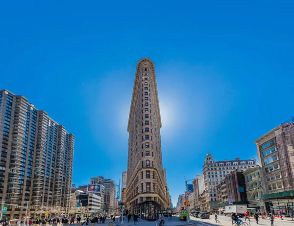 Flatiron Building Manhattan Látványosságok New York City USA — Stock Fotó