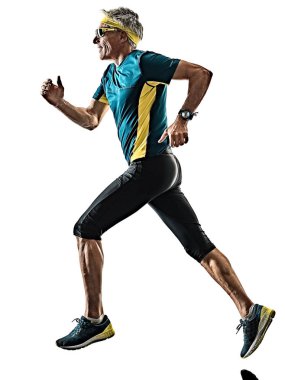 komuta sizde Runner koşucu koşu siluet çalıştıran wh izole