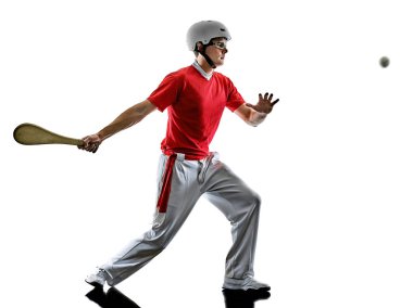 Kadir şahin Bask pelota cesta Punta pala oyuncu adam izole siluet