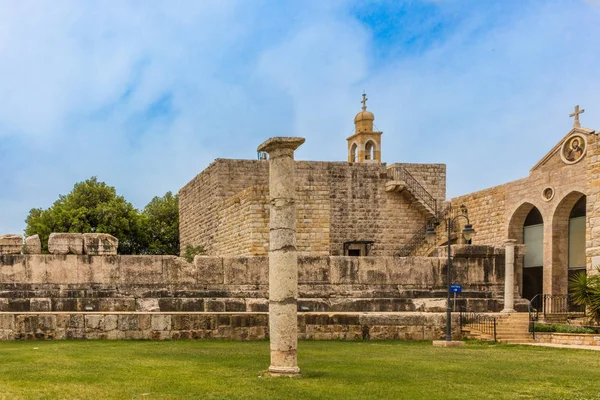 Свято-Иоанно-Предтеченский монастырь Дейр-эль-Калаа Бейт-Мери разрушает Бейр — стоковое фото