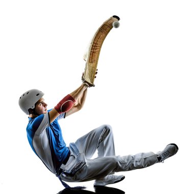 Jai alai Bask pelota Cesta Punta oyuncu adam izole siluet