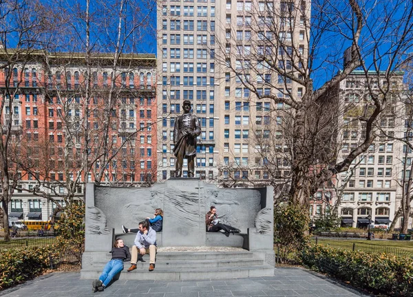 Madison square park Manhattan bezienswaardigheden New York City Verenigde Staten — Stockfoto