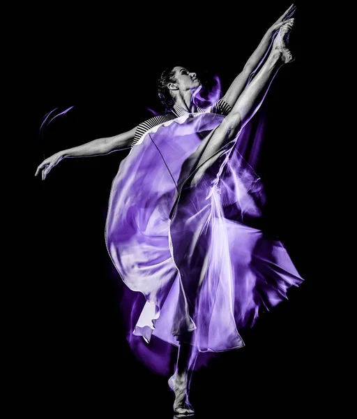 Odern ballet danseuse danseuse isolé noir bacground — Photo