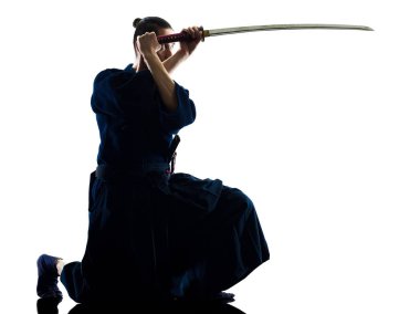 adam laido beyaz arka plan gölge izole siyah siluet