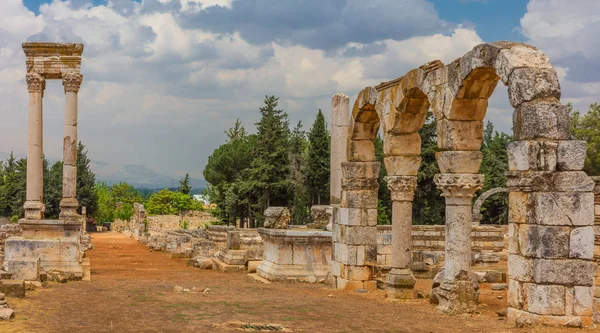 Ruínas do Omíada Aanjar Anjar Beeka Líbano — Fotografia de Stock