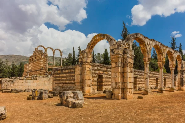 Az Umayyad Aanjar Anjar Beeka Libanon romjai — Stock Fotó