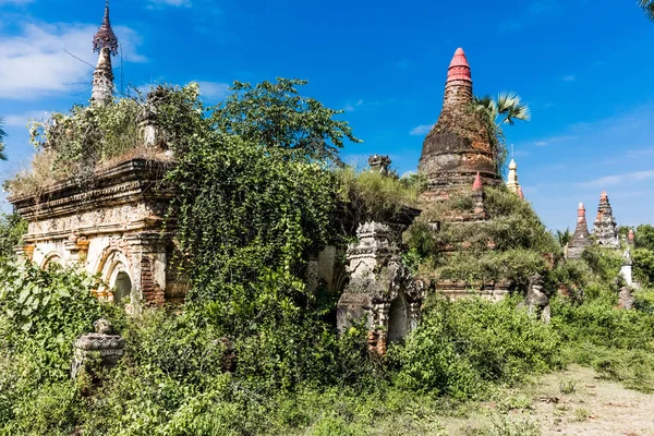 Bir Orhan şehir Monywa Myanmar Harabeleri — Stok fotoğraf