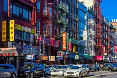 Chinatown sokaklarında Manhattan yerler New York City Amerika Birleşik Devletleri