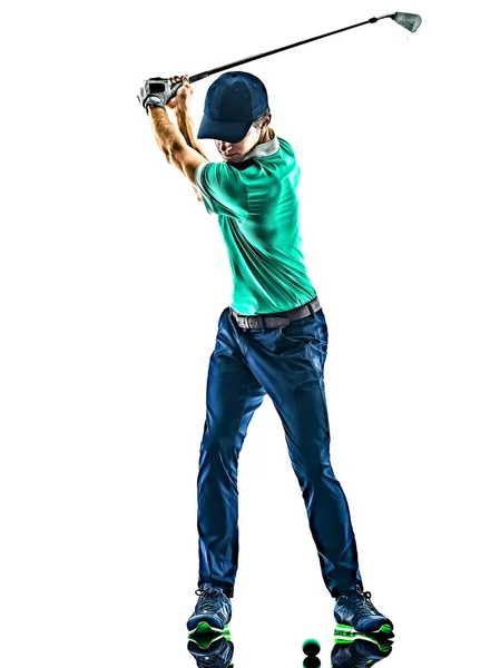 Homem Golf golfista golfe isolado fundo branco Imagens De Bancos De Imagens Sem Royalties