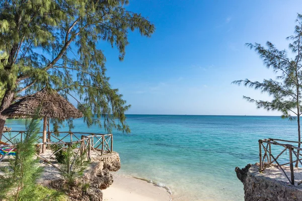 Kust stranden Kizimkazi Unguja Zanzibar Island Tanzania Östafrika — Stockfoto