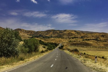 Vayots yolu Dzor manzara dağları Ermenistan dönüm noktası
