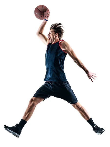 Basketball player man isolated silhouette shadow — Stock Photo, Image